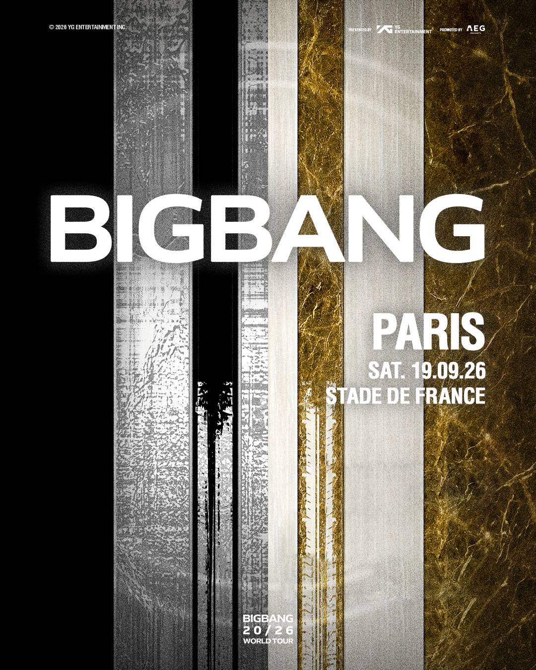 BIGBANG – Stade de France – Saint-Denis – Samedi 19 septembre 2026 à 20h